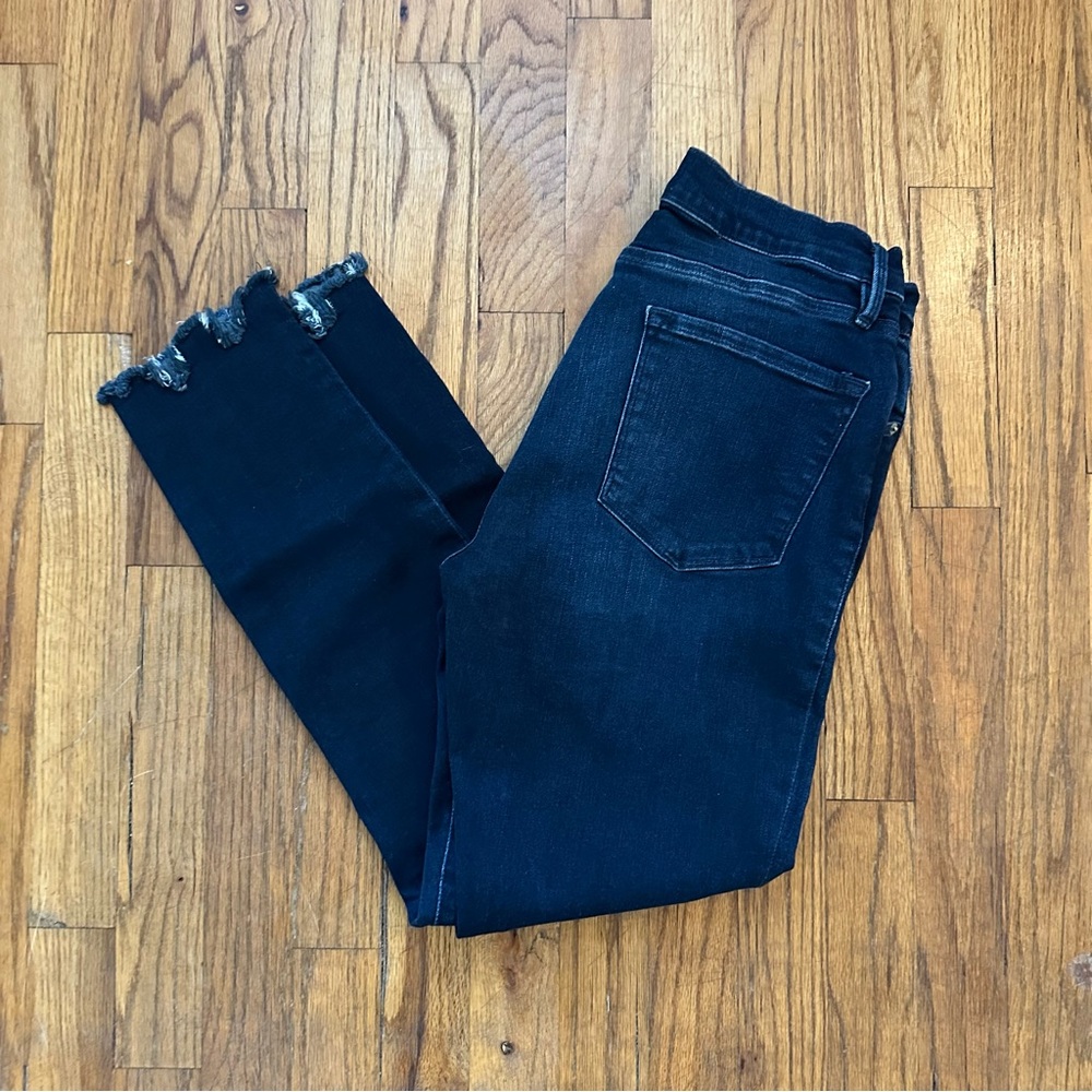 Frame Denim Blue Cropped Ankle Jeans - Picture 1 of 5